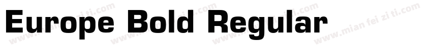 Europe Bold Regular字体转换
